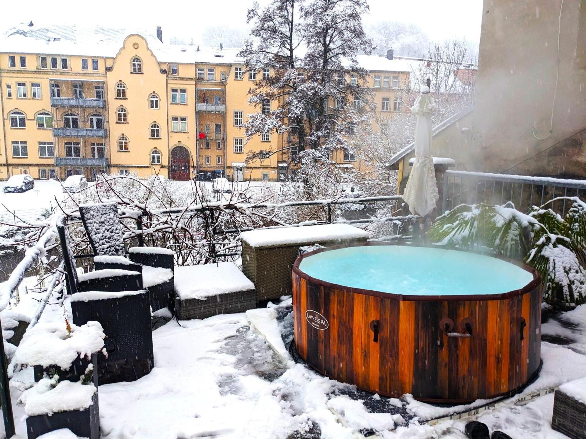 F2 - Urlaubsmagie Sauna, Whirlpool, Pool & Garten Sebnitz Exterior foto